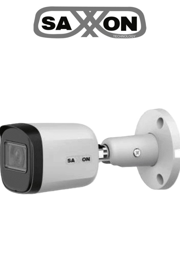 SAXXON SUA-HAC-B20M-0280B- Cámara Tipo Bala de 2 Megapíxeles & 1080P/ Lente de 2.8 mm Con Apertura de Hasta 100°/ Iluminación IR Inteligente de Hasta 30m/ Para Exterior IP67/ Cámara Metálica/ Funcionamiento en Modos CVI & AHD & TVI